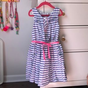 Chambray white striped dress